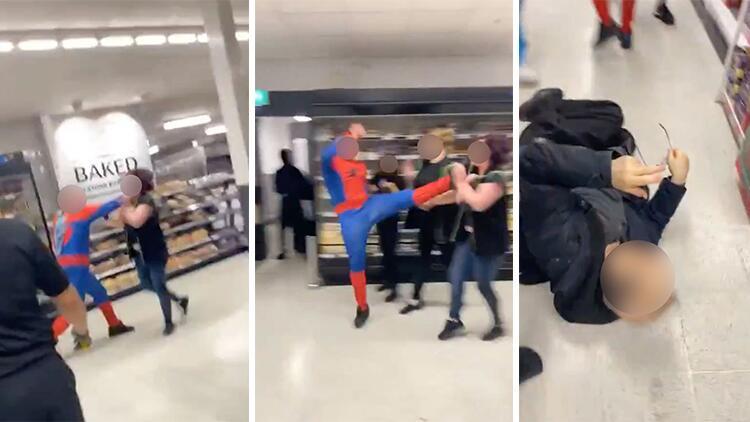 Örümcek Adam markette dehşet saçtı! Sosyal medyayı sallayan olay