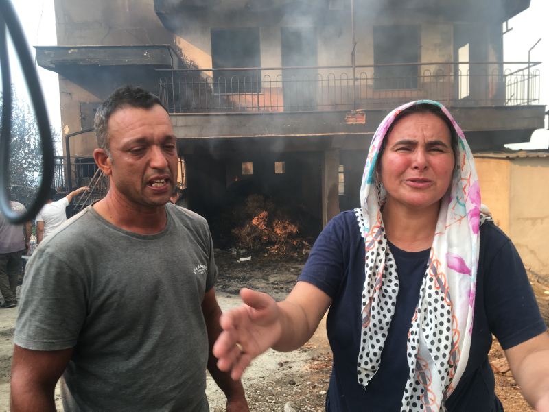 Manavgat’taki yangında yürek burkan anlar! Gözyaşları içinde anlattı
