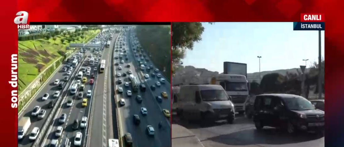 İstanbul’da sabah trafiği | Drone kamerasıyla havadan görüntülendi