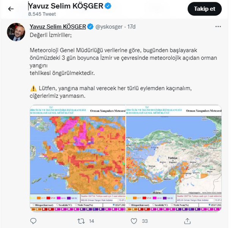 İzmir için kritik uyarı: Önümüzdeki 3 gün tehlikeli