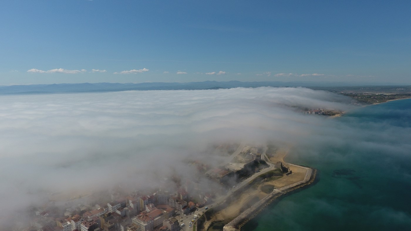 Sinop’u sis yuttu! Havadan böyle görüntülendi