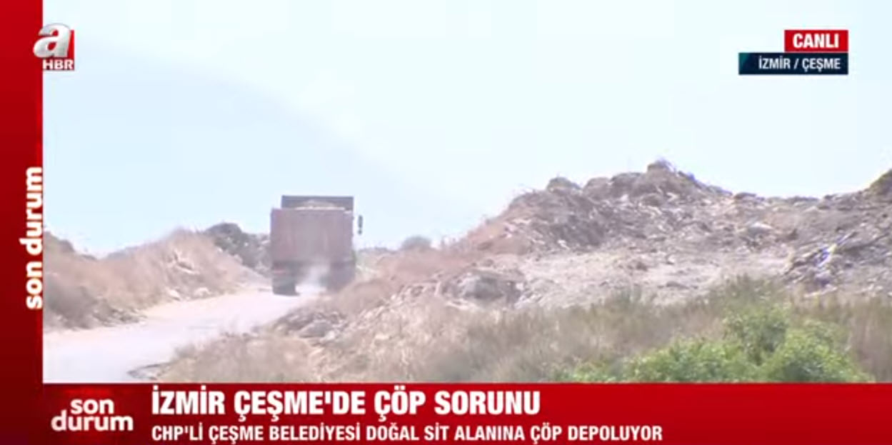 İzmir Çeşme’de çöp sorunu! CHP’li belediye doğal sit alanına yasa dışı çöp depoluyor: Hem vahşi hem kaçak depolama