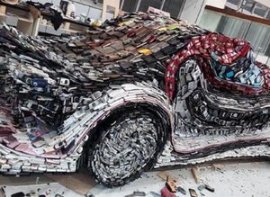 25 bin cep telefon ile otomobil yaptı