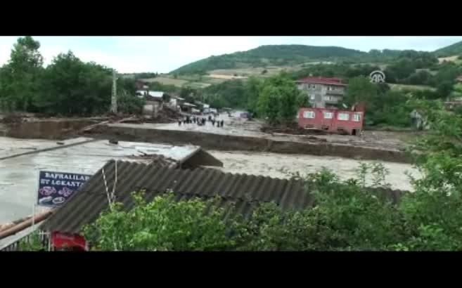 Sinop'ta su baskını ve sel