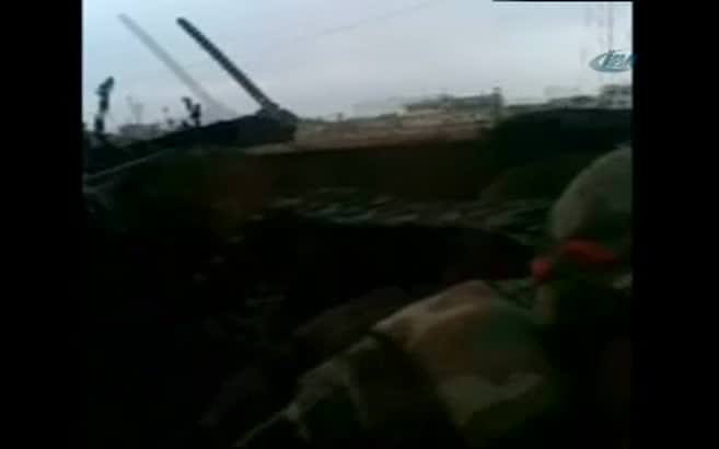 Halep'teki çatışma anı kamerada