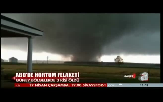 Hortum felaketi kamerada
