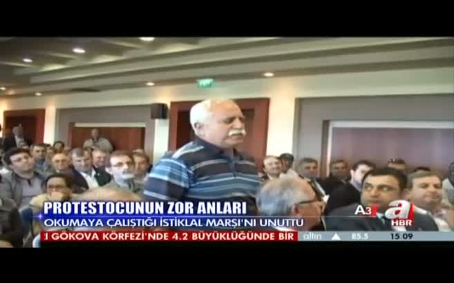 Okumaya çalıştığı İstiklal Marşı'nı unuttu!