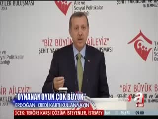 Erdoğan: Kredi kartı kullanmayın