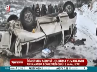 Öğretmen servisi kaza yaptı: 1 ölü