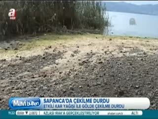 Sapanca Gölü'nde çekilme durdu