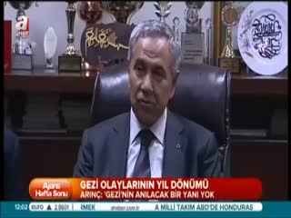 Bülent Arınç: Gezi'nin anılacak bir yanı yok
