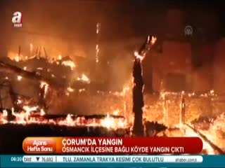Alevler bir köyü yutuyordu