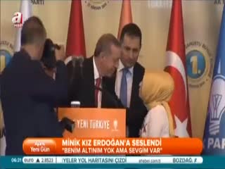 Küçük kız Erdoğan'a seslendi