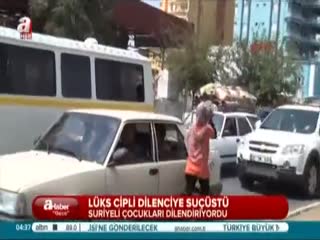 Lüks cipli Suriyeli dilenci