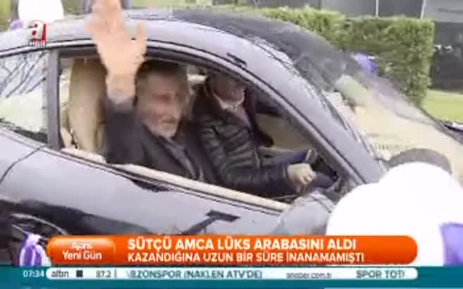Sütçü amca Porsche'sine kavuştu
