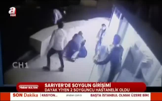Soyguncular dayağı yedi