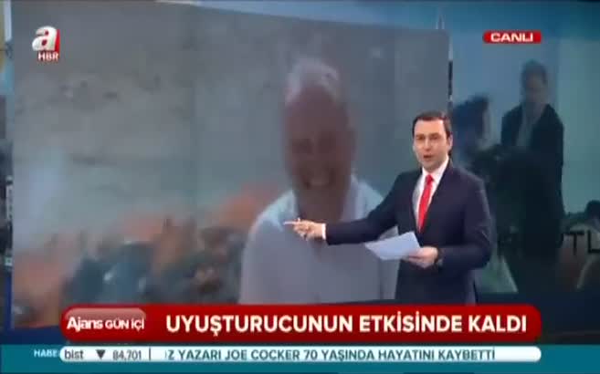 Muhabir uyuşturucudan etkilendi, güldürdü