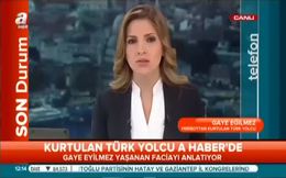 Kazadan kurtulan Türk yolcu A Haber’de