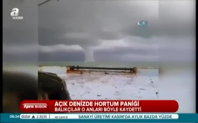 Açık denizde hortum dehşeti