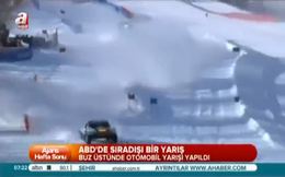 Buz üstünde araba yarışı