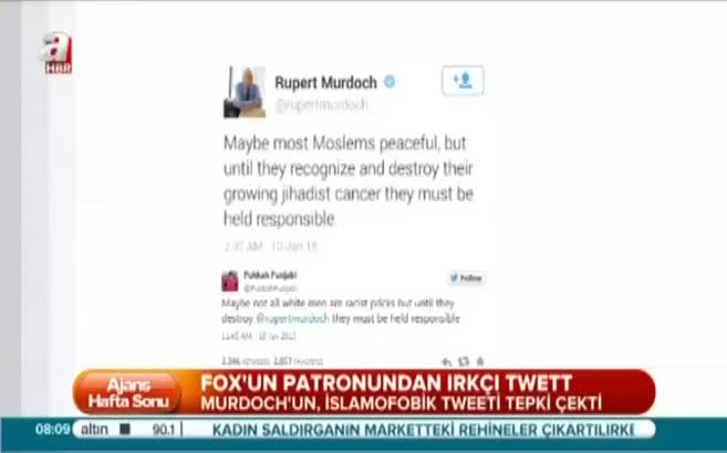 Fox'un patronundan ırkçı tweet