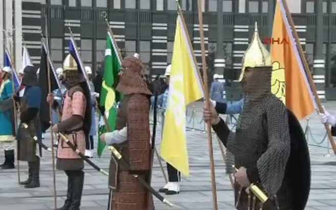 Erdoğan Aliyev'i ''Diriliş'' Marşı ile karşıladı