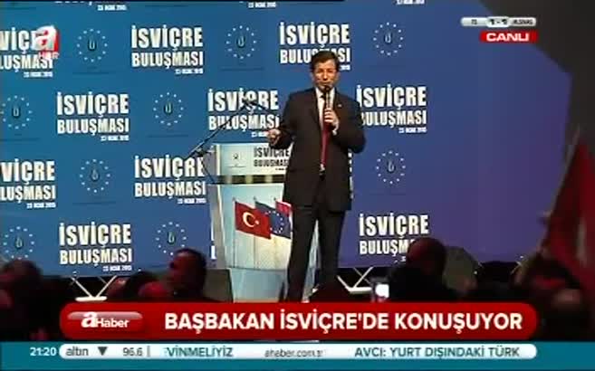 Başbakan Davutoğlu İsviçre'de konuştu!