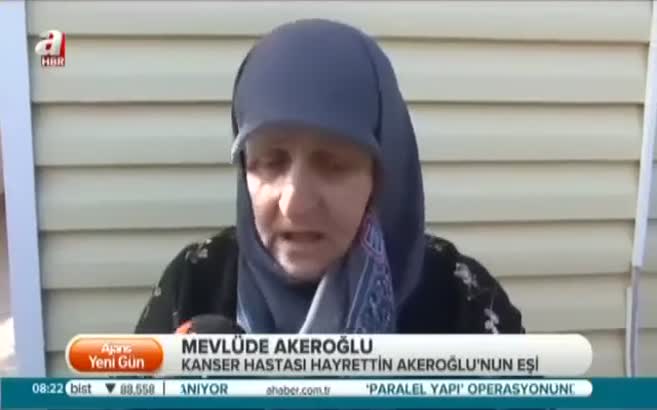 Kanser olan eşini göremiyor