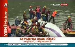Tayvan’da yolcu uçağının düşma anı