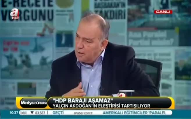 Avni Özgürel: HDP'nin barajı aşacağını düşünmüyorum