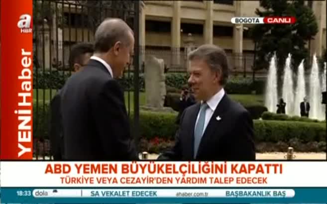 Cumhurbaşkanı Erdoğan Kolombiya'da