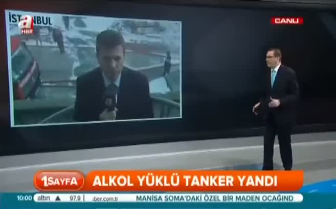 İstanbul'da tanker yangını