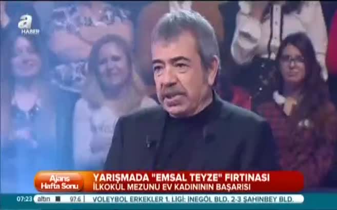 Yarışmada "Emsal teyze" fırtınası