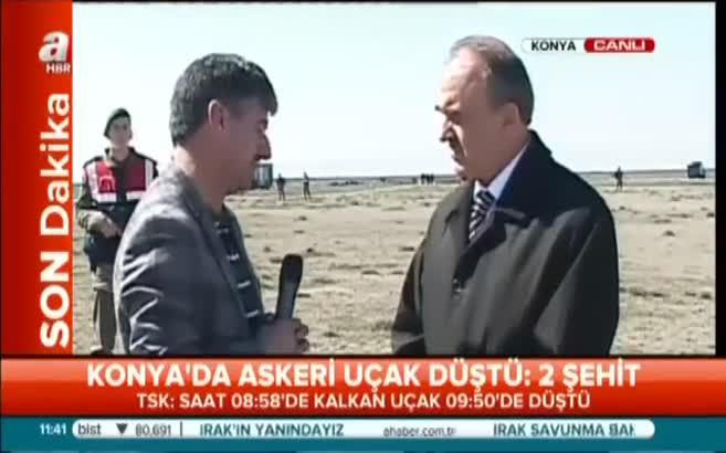 Konya Valisi'nden düşen uçakla ilgili açıklama