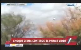 Helikopterlerin çarpışma anı böyle görüntülendi