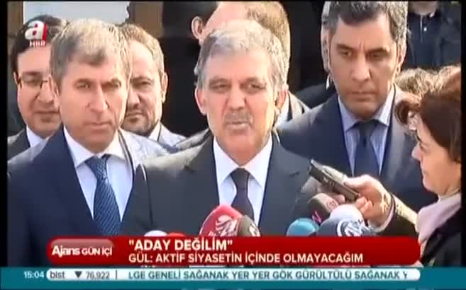 Gül aday olmayacağını açıkladı
