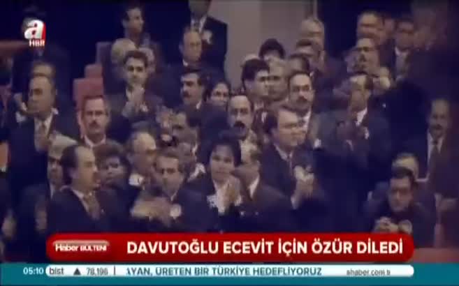 Davutoğlu, Ecevit için özür diledi
