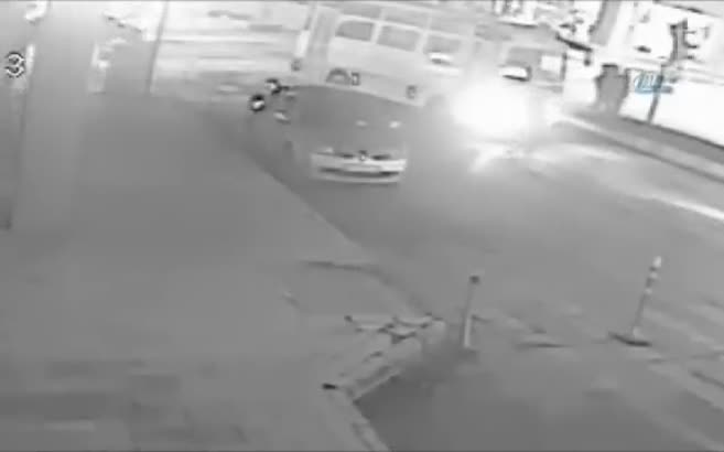 Erzurum'da feci kaza