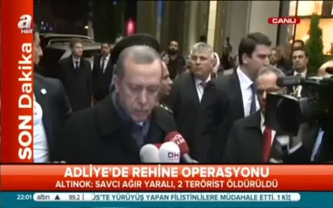 Erdoğan: Teröristler avukat cübbesi ile girmiştir