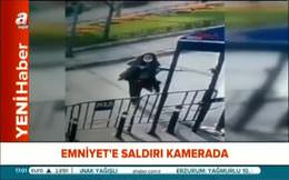 Teröristin saldırı anı kamerada