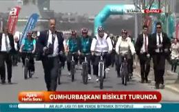 Cumhurbaşkanı Erdoğan bisiklet turunda