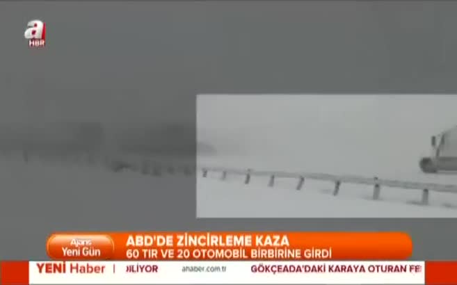 60 tır ve 20 otomobil birbirine girdi
