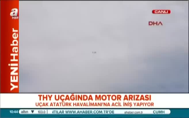 THY uçağında motor arızası