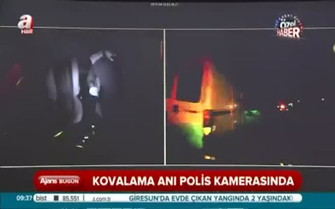 Kovalama anı polis kamerasında