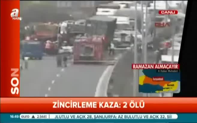 Silivri'de zincirleme kaza 2 ölü
