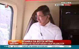 Başbakan Davutoğlu helikopterden halkı selamladı
