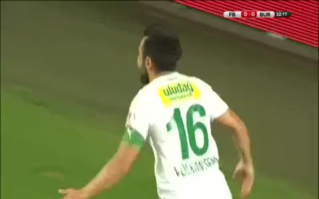 Fenerbahçe 0- Bursaspor 1 Volkan Sen (Dk.33)