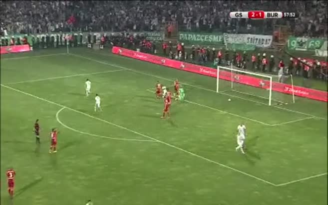 Bursaspor 2- Galatasaray 2 Volkan Sen (Dk.59)