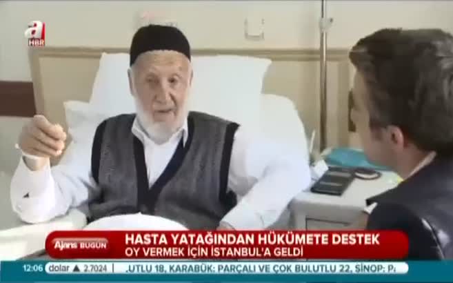 Abdullah Yeğin, oy vermek için İstanbul'a geldi