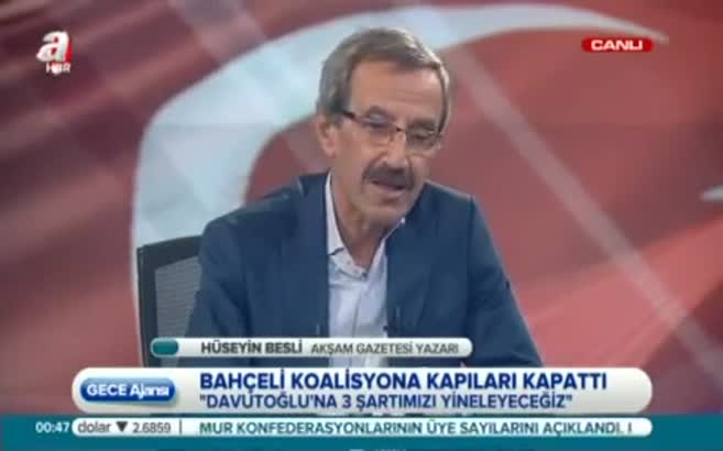 Hüseyin Besli: Bahçeli bu projenin ağzı gibi konuşuyor